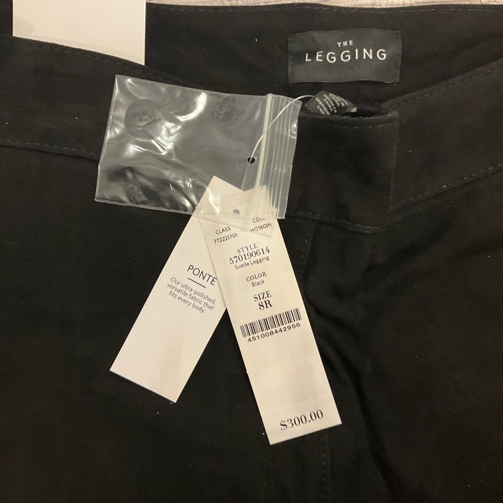 Black Suede Leggings! White House Black Market, NWT, 8